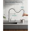 Kitchen Tap with Pull Down Sprayer, Stainless Steel Utility Single Handle Spring Sink, Kitchen Taps for Farmhouse Camper Laundry Rv Bar