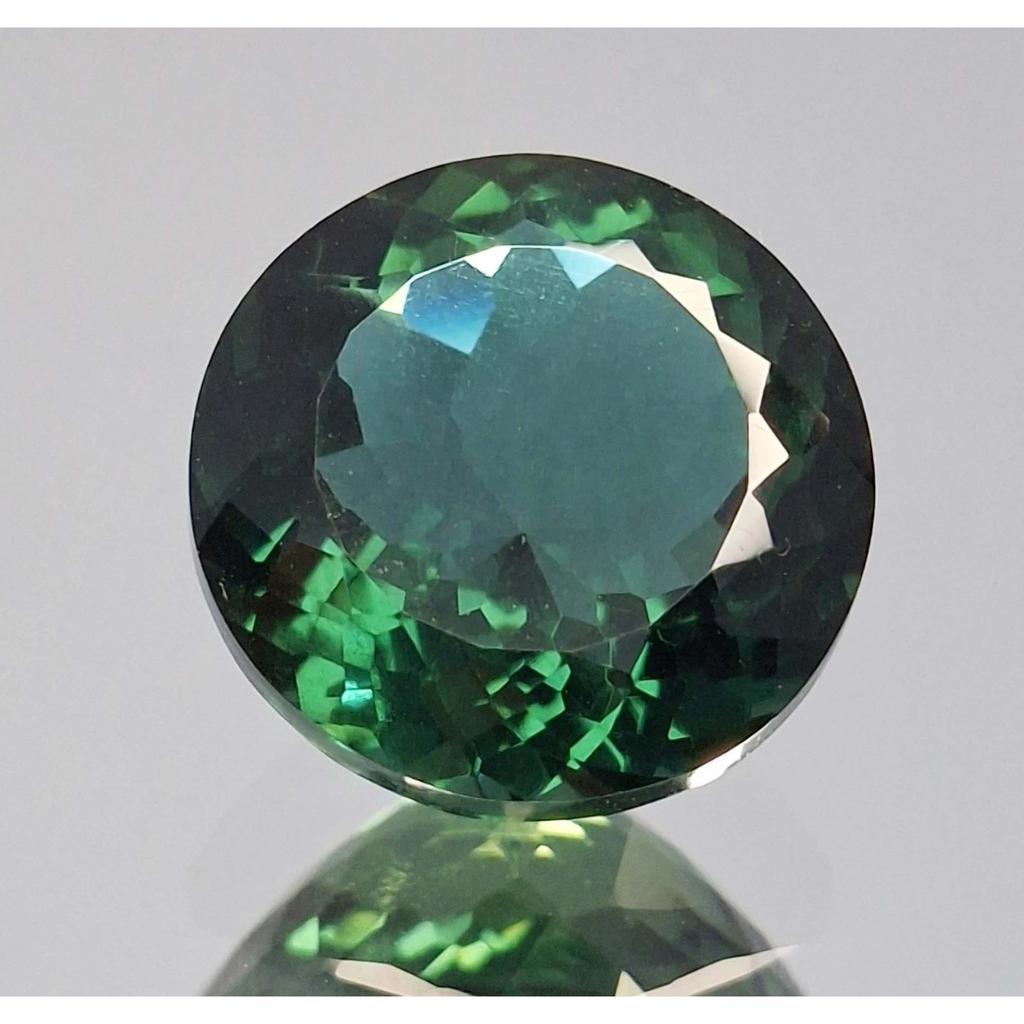 Green Tourmaline Natural 13-15 Ct Round Cut Stunning Certified Loose Gemstone