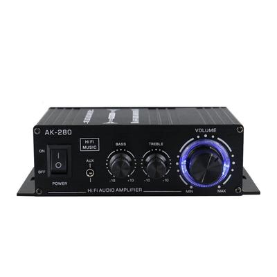 AK-280 12W Verstärker Stereo Audioverstärker Heim Mini Radio 2025 Neue D-Klasse AUX USB Stereo Auto X7R9
