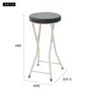 Azumaya-kk Folding High Stool PC-34DGY W30 X D31.5 X H60 (Folded: W30 X D9 X H80)