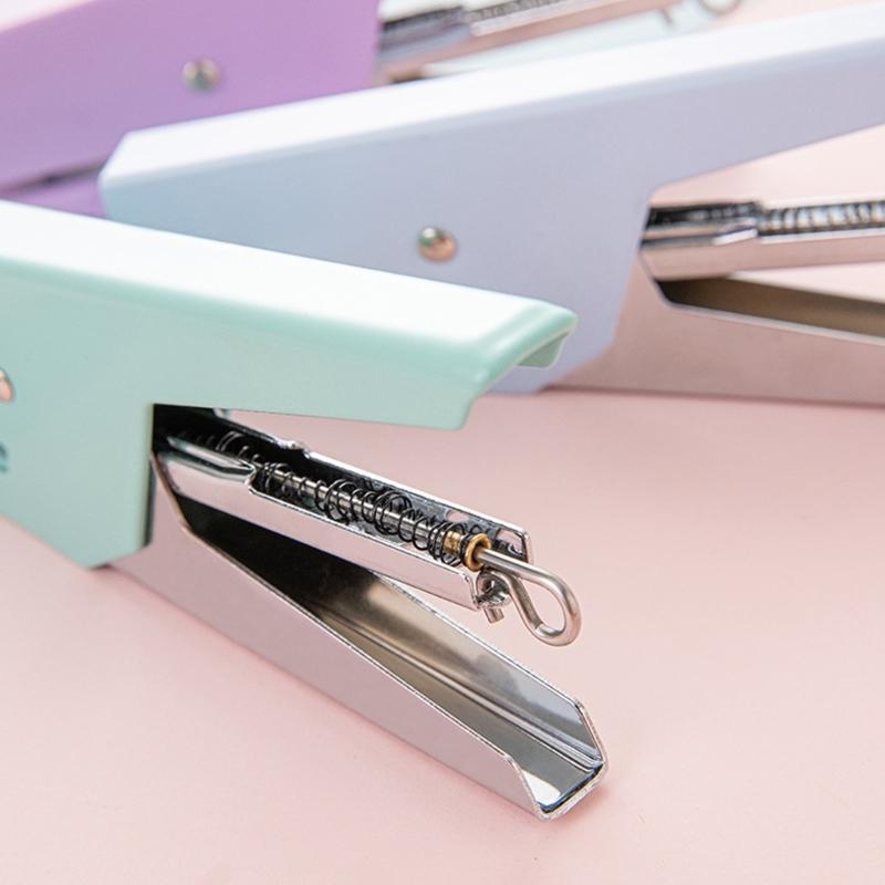 Desktop Stapler For Office and School with Metal Structure and Fashion Design Travel Friendly File Management Stapler