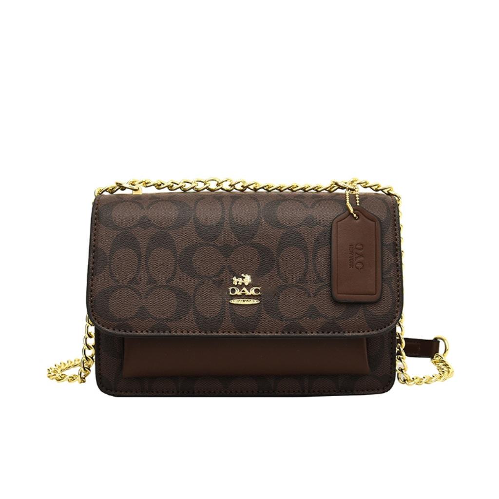 

Трендовая ретро-сумка на плечо с цепочкой 2025: Универсальный и стильный кофейный