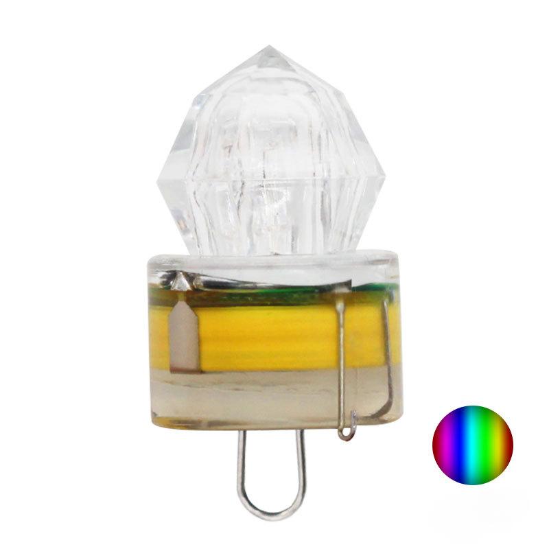 

1 шт. Светодиодный подводный свет для ночной рыбалки с бриллиантами в глубоком море, Быстрый свет для рыбы, Водный свет, Рыболовная приманка, Многоцветный свет для рыбы