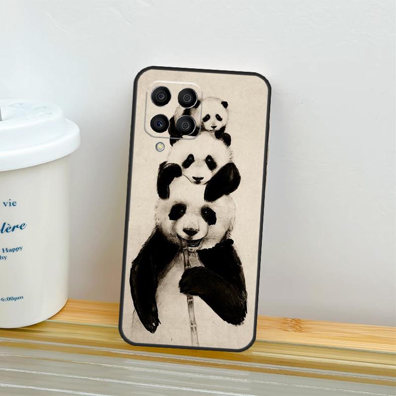 Panda Animal Cute Bear Case For Samsung Galaxy M53 M13 M06 M16 M31 M11 M35 M55 M15 M56 M36 M12 M32 M52 M14 M34 M54