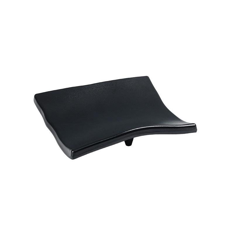 Black Matte Square Japanese Sushi and Barbecue Plate - Melamine Tableware
