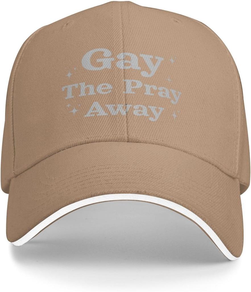 Gay The Pray Away Trucker-Kappe Verstellbare Polyester-Baseballkappe Lässige Kopfbedeckung für Erwachsene