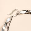 Versatile Tapered Spiraled Beaded Necklace Dark Design Jewelry With Fringed Detail Comfortable For Daily Wear