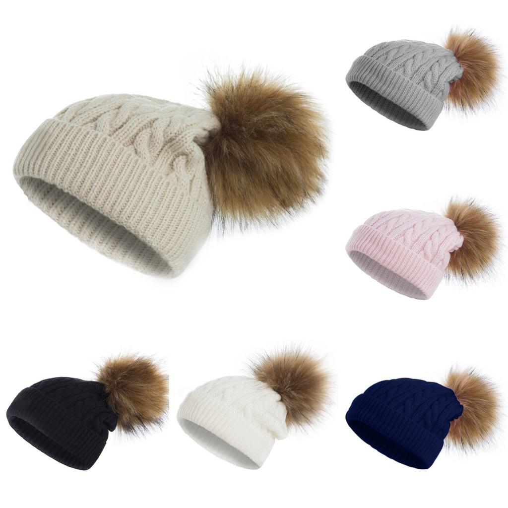 Mode Kinder Farbe Wollmütze Warme Winter Strickmütze Winter Outdoor