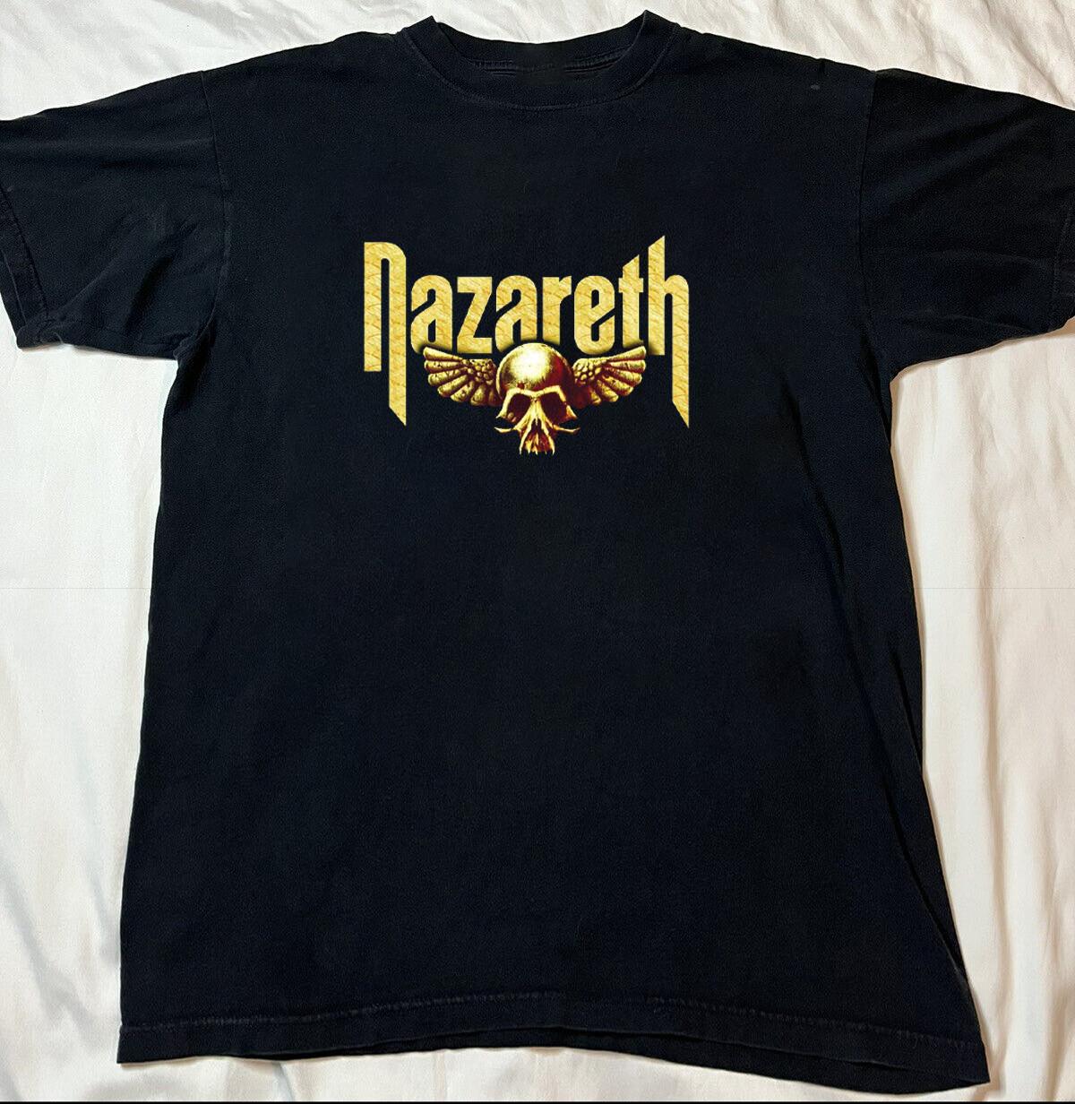 Nazareth Band Logo Black Cotton Shirt Full size S-5XL TH197 XL