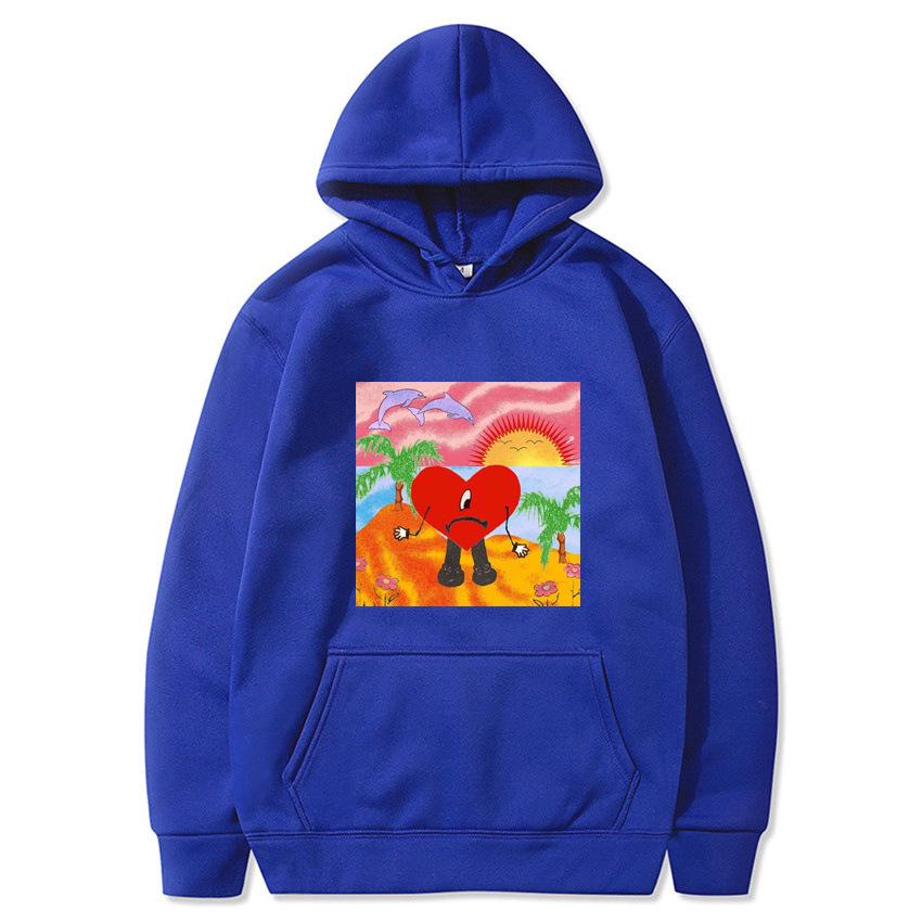 Bad Bunny 'A Summer Without You' Hoodie - Unisex Couple Heart Sweatshirt