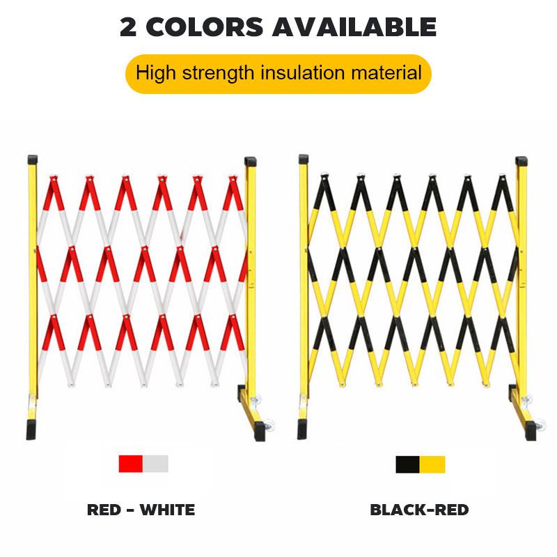 Movable Power Safety Construction Isolation Baffle Fiberglass Telescopic Fence Insulated Collapsible Tubular Guardrail