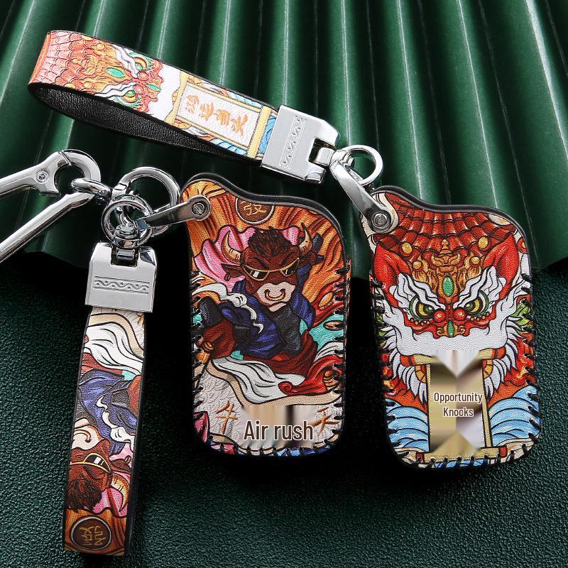 BYD Song Pro Key Case for Tang, Song Max, Qin Pro, Tang 2nd Gen DM New Energy Cars - National Tide Design Key Bag