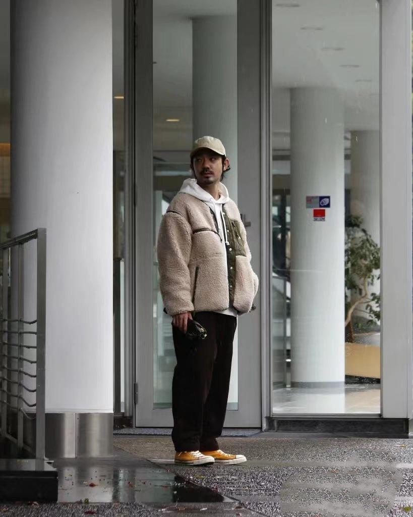 Beijia Purple Label Detachable Lambswool Jacket, Warm & Trendy American Retro Style.