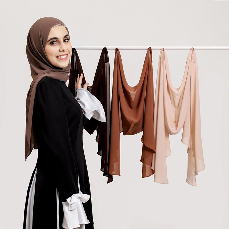 New Arrival Crinkle Rayon Hijab Women Muslim Scarf Shawls Solid Headscarf Wraps Big Size Plain Islamic Turban Headbands Foulard