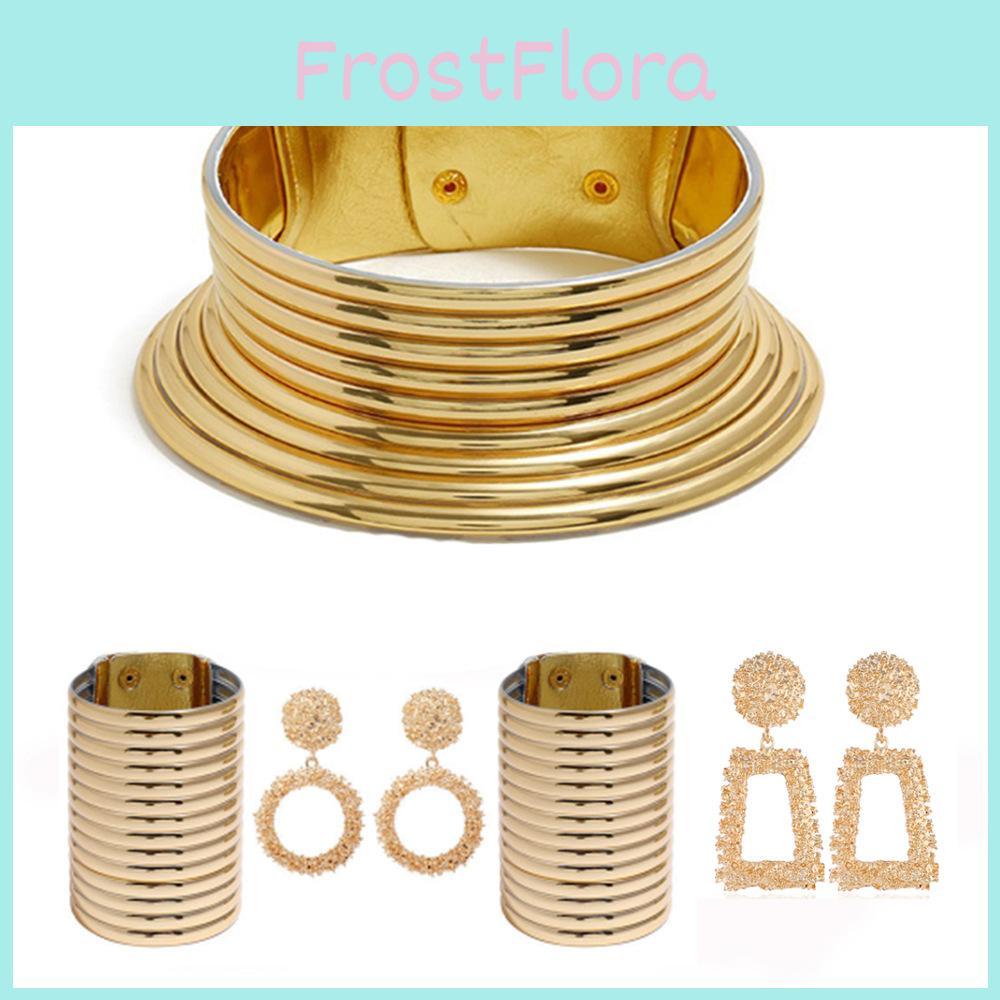 Folkový choker náhrdelník inspirovaný kovem s geometrickým designem pro festivalové nošení