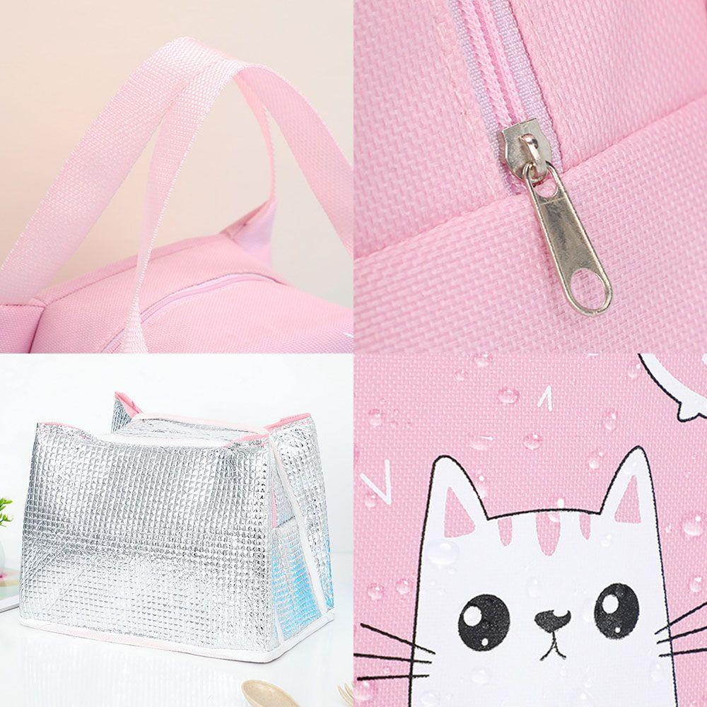 Kids Students Cute Cartoon Waterproof Picnic Box Portable Lunch Bag Thermal Insulated Large Capacity Cooler Bag