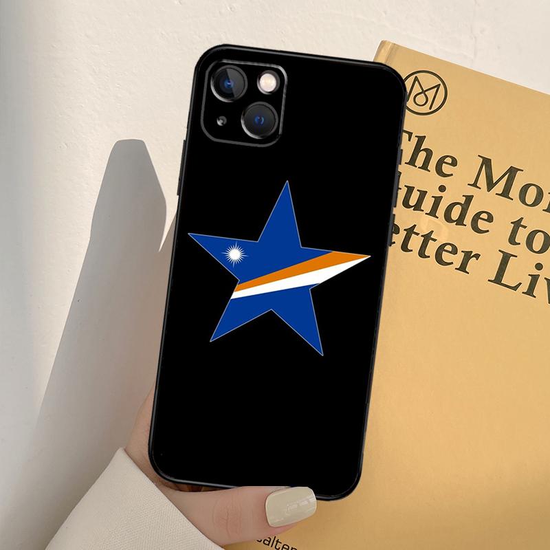 Marshall Islands Flag Case For iPhone 16 15 14 Pro Max Plus 13 Pro Max 11 12 Mini Cover Coque