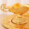 European Wine Set,Alloy Home Wine Pot Wine Glass Bowl Set, Exquisite Golden Wine Glass, Wine Pot Wedding Room Decoration, 1Set