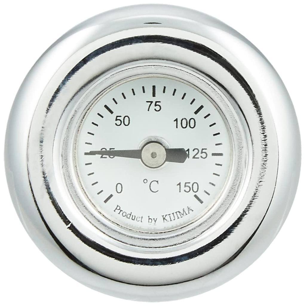 Kijima Motorcycle Dipstick Oil Temperature Gauge for Honda Softail (1984-1999)/XL (1993-2003) with Chrome Bezel (HD-04180)