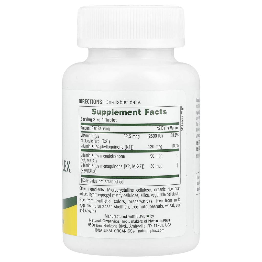 Vitamin D3 & Vitamin K Komplex, 90 Tabletter