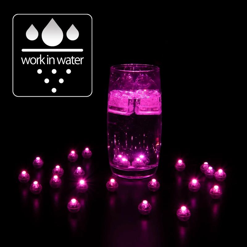 50 Stück Becher Kleine Runde Kugel Lichter Ballons LED Blinkende Leuchten Laternenlicht für Hochzeit Party Geburtstag Dekoration