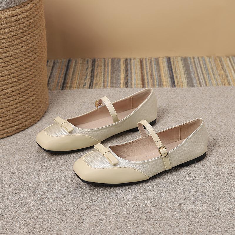 Spring Autumn Women Flats Soft Single Shoes Elegant Brand Ladies Mary Jane Shoes Black Red Plus Size 43