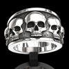 Men Punk Skull Rings Vintage Gothic Domineering Skull Ring Fashion Rock Party Jewelry Accessories Gifts Size 6-13