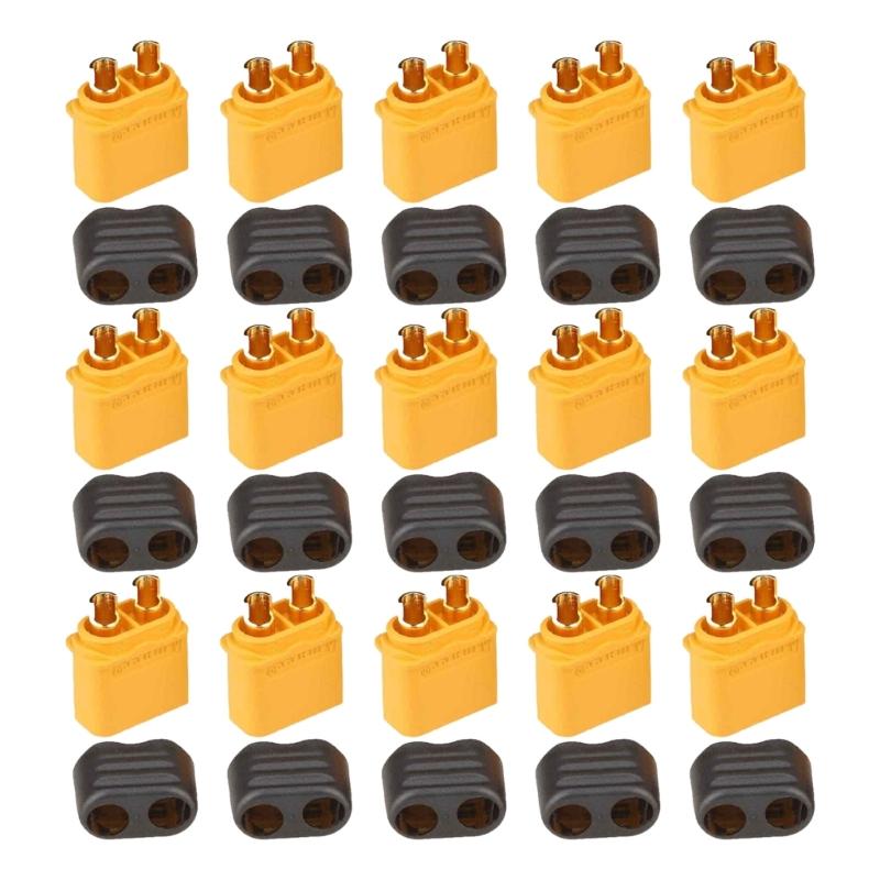 High Conductivity XT60H Plugs Male Female Connectors Set For Model Enthusiasts Simple Welding Process XT60H Connectors