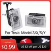 Car Sticker 2025 Hot 2 Pieces 3D For Tesla Model 3 S Y X LED Car Door Welcome Light Logo Projector Lamp Laser Lamp Ghost Shadow