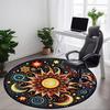 1pc Celestial Mandala Chair Carpet for Office - Indoor Non-Slip Washable Polyester Fiber Carpet, Soft Comfortable Mat For Office Yy250928043