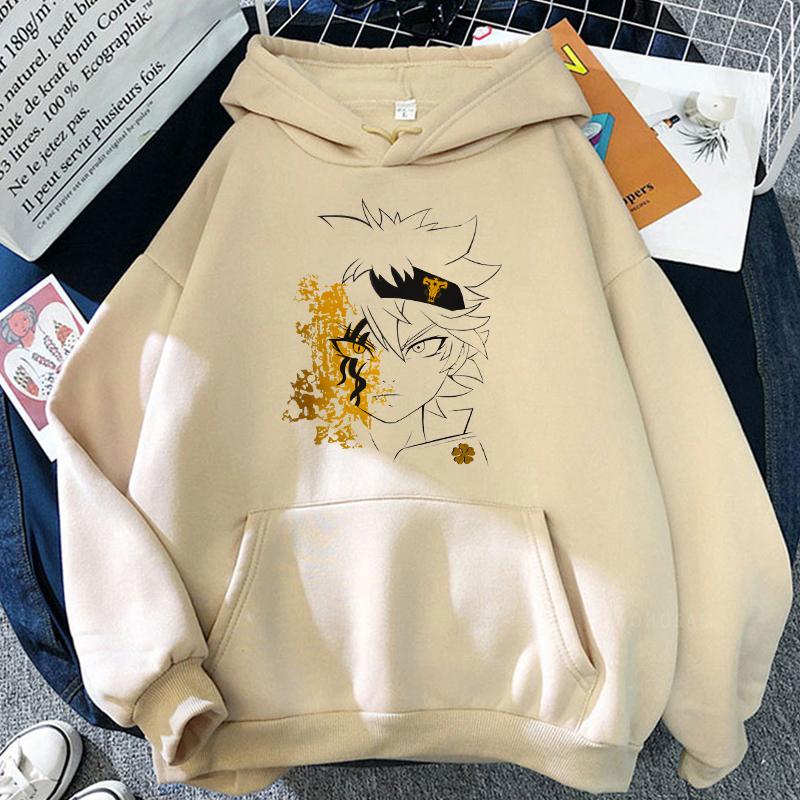 Japanese Anime Black Clover Harajuku Asta Graphic Hoodies Men Women Long Sleeve Autumn And Winter Fashion Hip Hop Sweatshirts