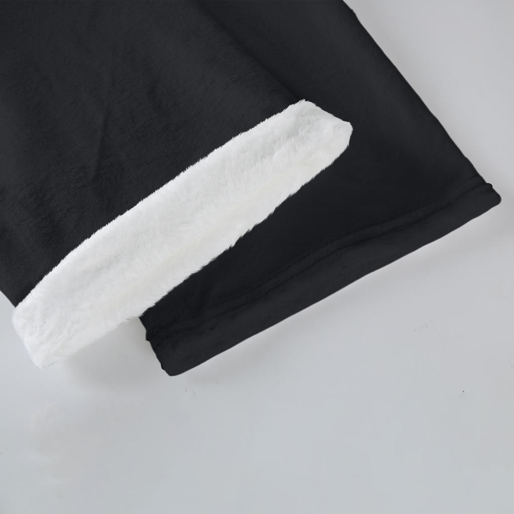 Pánské flanelové kalhoty s kapsami na stahovací šňůrku Domácí oblečení Spací kalhoty