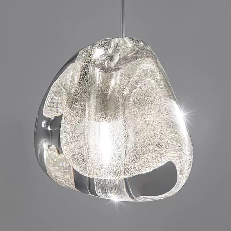 American Cherry Crystal Glass Stair Chandelier: Creative Meteor Shower Light for Hotel Lobby
