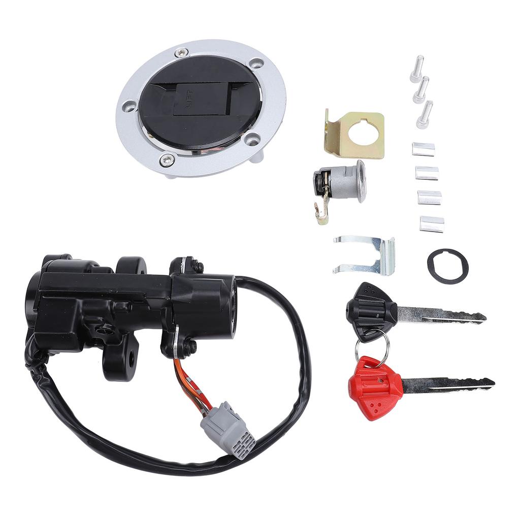 Ignition Switch Fuel Gas Cap Seat Lock Set Metal ABS Replacement for Suzuki GSXR600 GSXR750