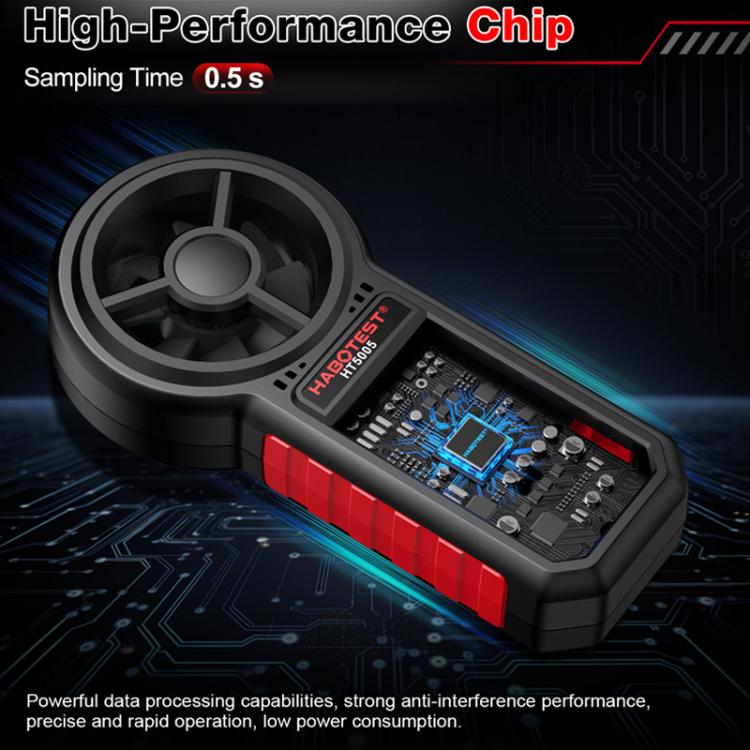 HABOTEST HT5005 Portable Digital Anemometer With Display Screen High Precision Wind Speed & Wind Temperature Tester