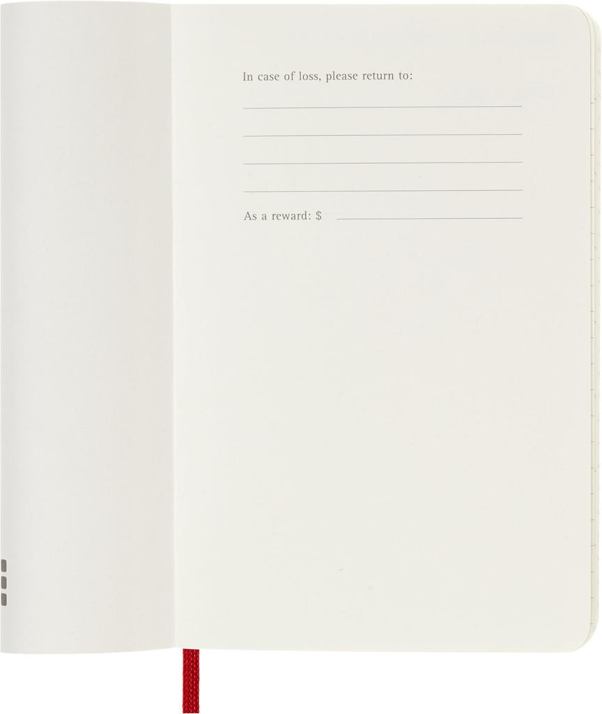 Moleskine 2026 Daily Pocket Size x Soft Scarlet Starting in January Planner, 12-Month Diary, (9cm 14cm), Cover, Red, DSF212DC2Y26,