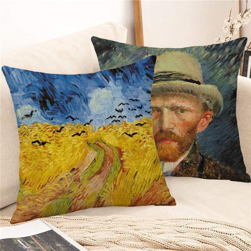 

Soft Sunflower Throw Pillow Case 45x45cm Starry Sky Cushion Cover Sofa Pillow Cover Pillow Style 2