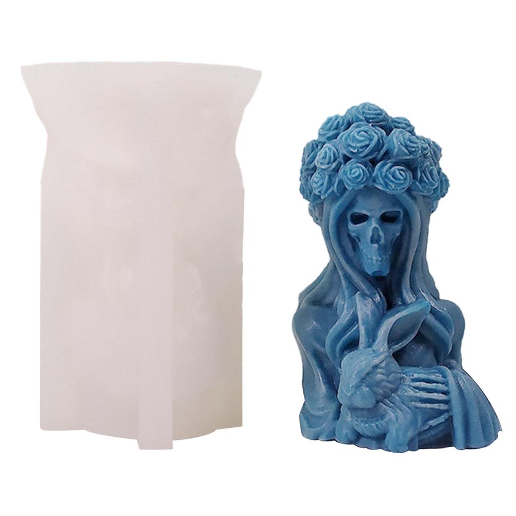 Skull Witch Rabbit Ornament Crafts Silicone Mold Epoxy Jewelry Mold Resin Casting Pendant Mold Suitable for Diy Crafts