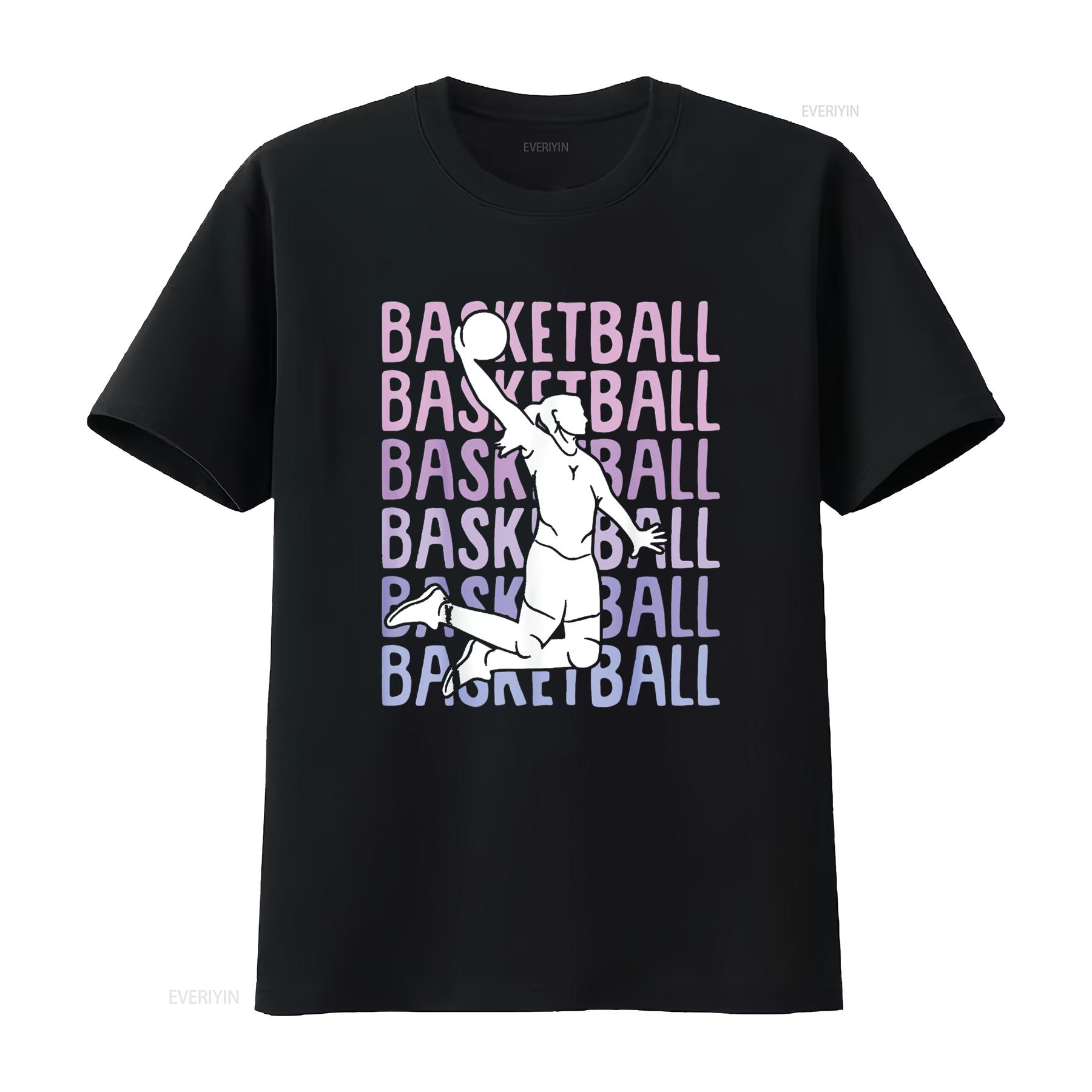 

Basketball Girl Women Stylish Summer T Shirt with Original Artwork s vintage Washed Top For Everyday Wear homme graphic Unisex 4XL