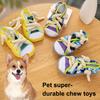 Yousheng Canvas Quietschie Hundespielzeug Pantoffel-förmiges Kauspielzeug für Welpen Kleine Hunde Bissfest Geräuscherzeugend Welpenspielzeug zur Zahnpflege Angstlinderung