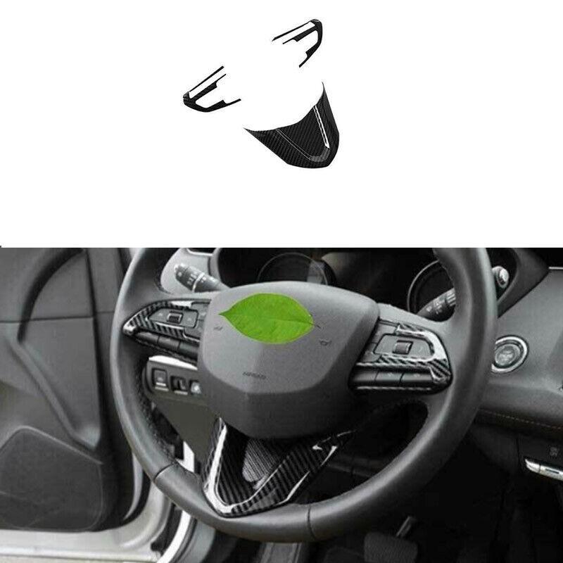 For Cadillac CT5 2020-2024 Carbon Fiber Steering Wheel Button Frame Cover Trim