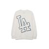 MLB Los Angeles Dodgers Sweatshirts Unisex Ivory White Crew Neck Moderate 3AMTB0431-07IVS