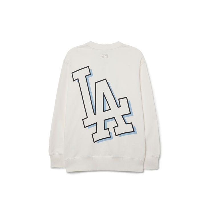 MLB Los Angeles Dodgers Sweatshirts Unisex Ivory White Crew Neck Moderate 3AMTB0431-07IVS
