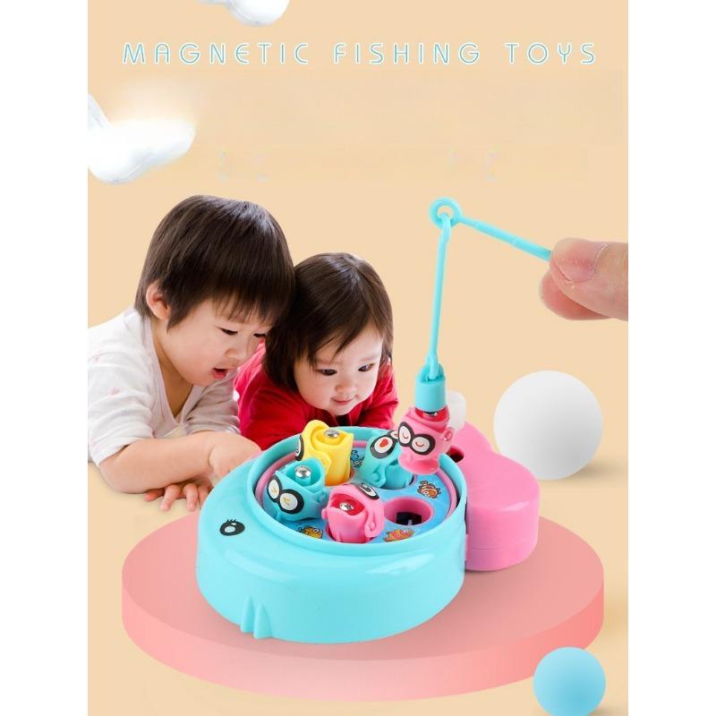 1PACK wind-up fishing outfit, twisted egg toy, mini small fishing game console, children's parent-child interaction