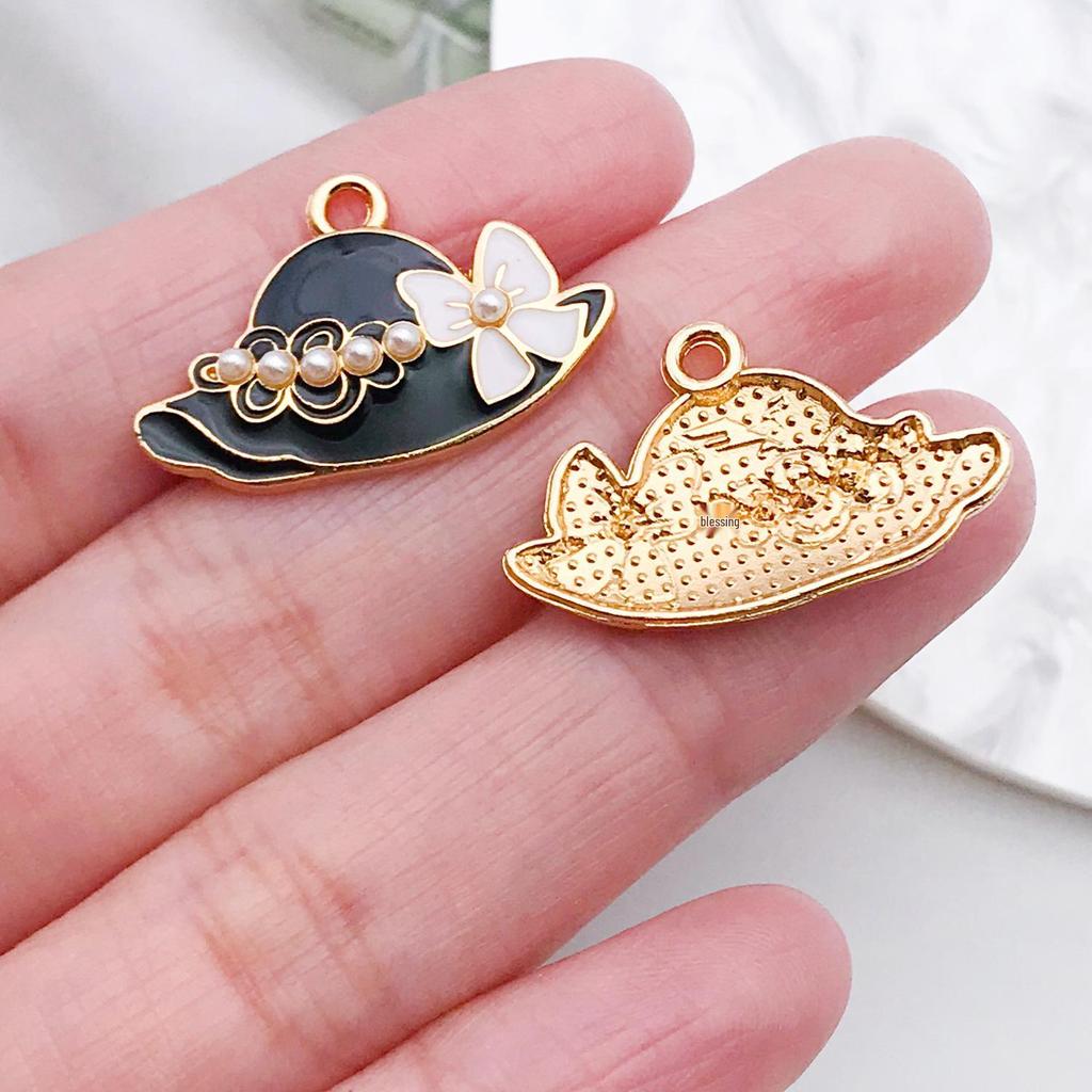 Women's Dripping Oil Alloy Accessories: Lipstick, Bag, Hat, High Heels, DIY Pendants, Small Ornaments