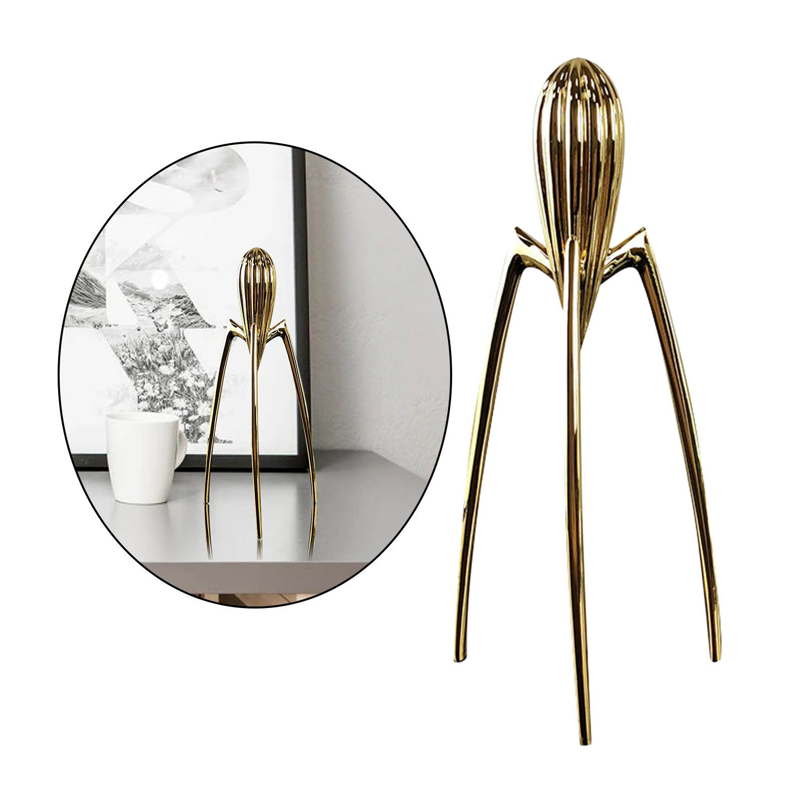 

Creative Statue Figurine Craft Resin Art Modern Nordic Sculpture for Home Decor Shelf Bedroom Restaurant Kitchen Living Room золотистый