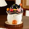Magic House Shape Dessert Cake Fork Ceramic Salad Fork Creative Home Safety Fork  Picnic