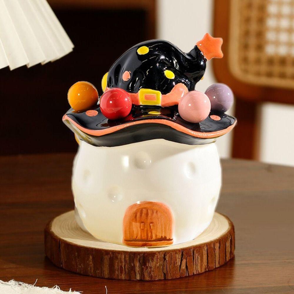 Magic House Shape Dessert Cake Fork Ceramic Salad Fork Creative Home Safety Fork  Picnic