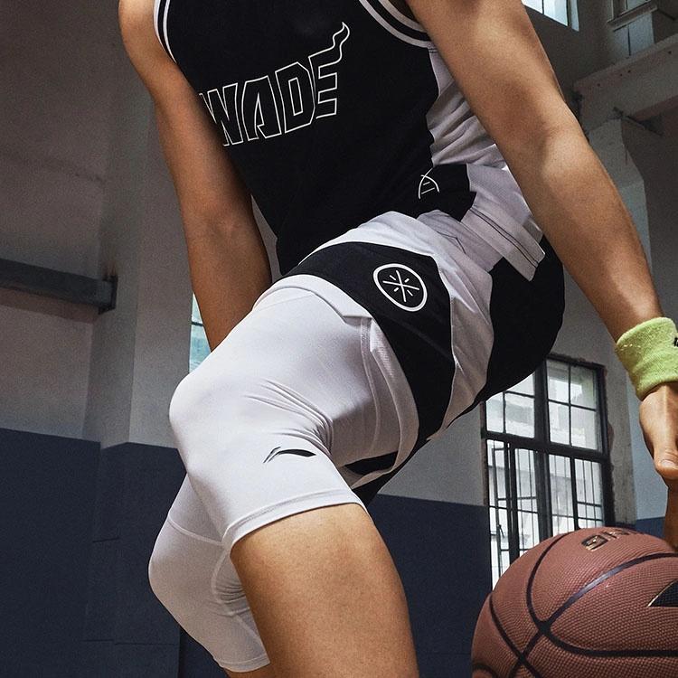 Li-Ning Way Of Wade Graphic Basketball Shorts 'Black White' Men's AAPT051-14