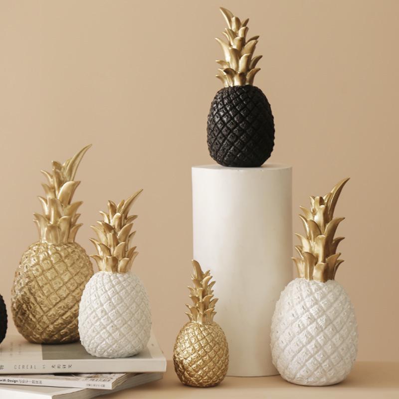 Stile Nordico Resina Oro Ananas Decorazione Casa Soggiorno Armadietto del Vino Vetrine Artigianato Lussuoso Tavolo Decorazioni per la Casa Oggetti di Scena